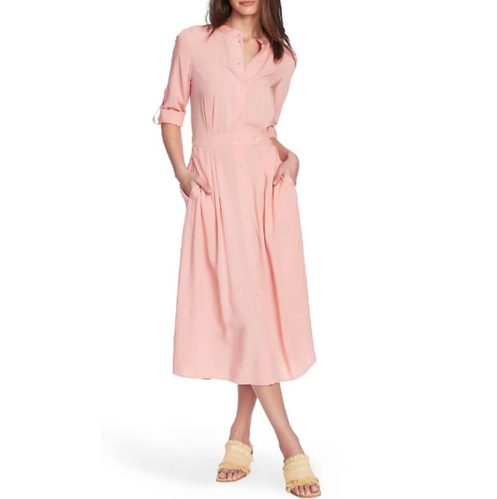 NEW COURT & ROWE Cheeky Peach City Explorer Midi Shirt Dress Size 2